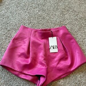 Zara Women's Fuchsia High Waist Shorts